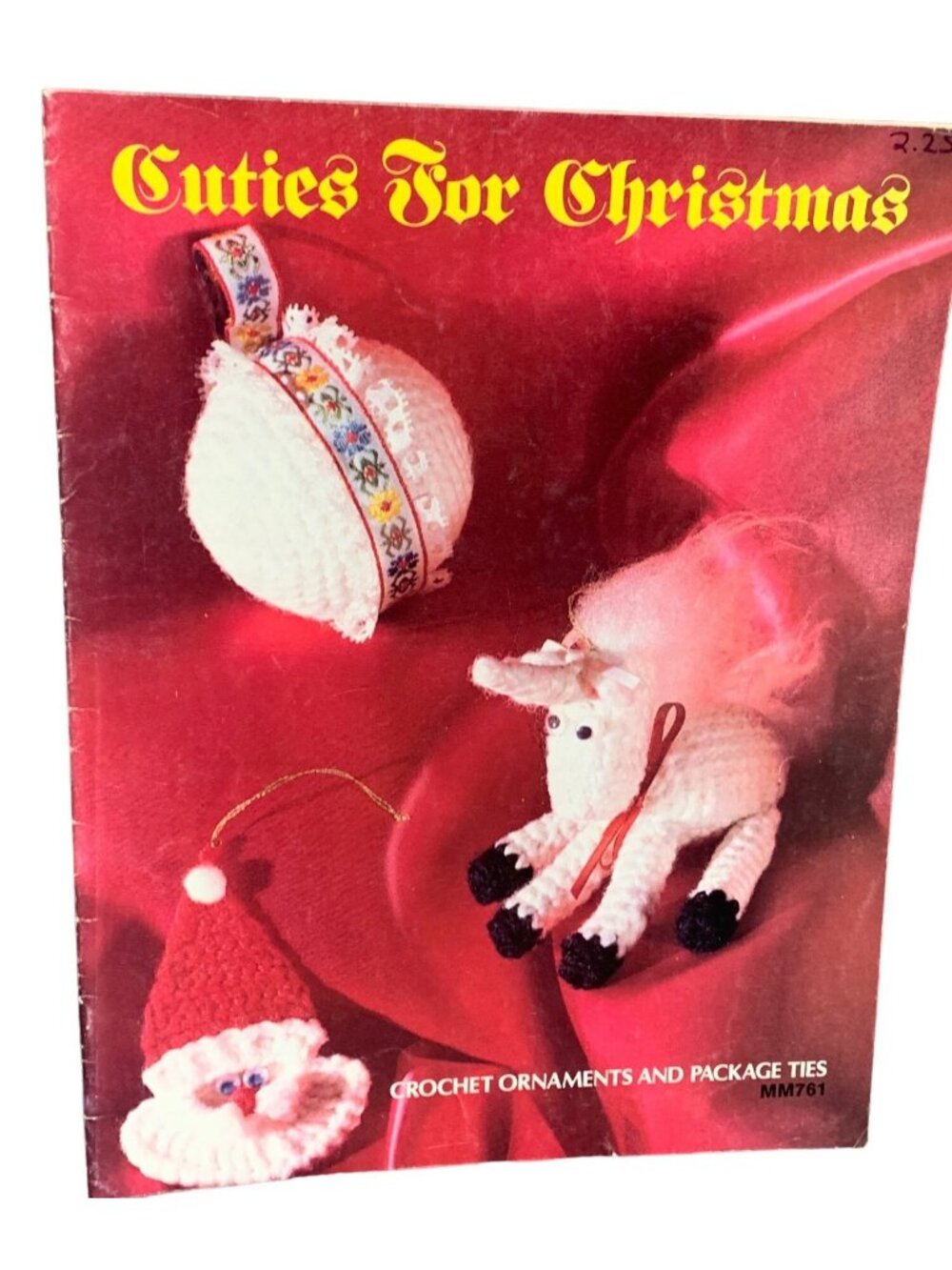 Vintage Crochet Pattern Book: Cuties Christmas Ornaments & Package Ties